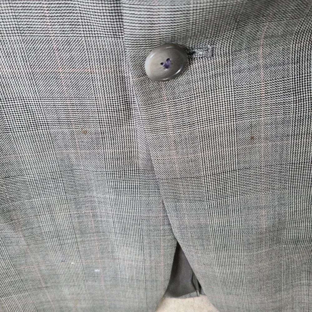 Hart Schaffner Marx Jacket Mens 42R Gray Glen Plaid Blazer Wool 2 Button‎ Coat